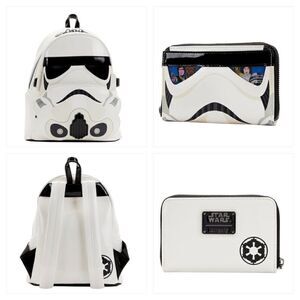 Stormtrooper Lenticular Cosplay LOUNGEFLY Backpack & Wallet Set NWT STAR WARS